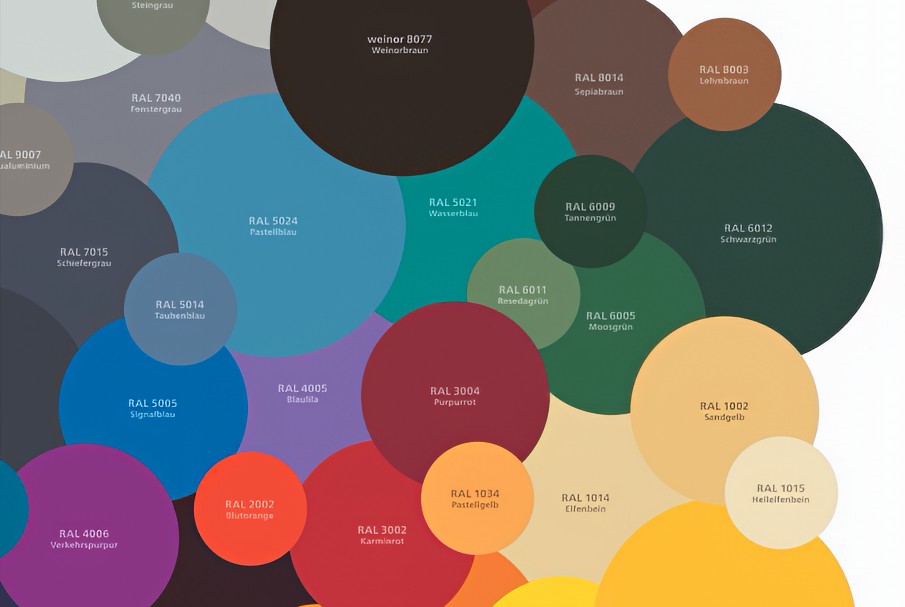 Farbcollage mit einer Vielzahl von Farben