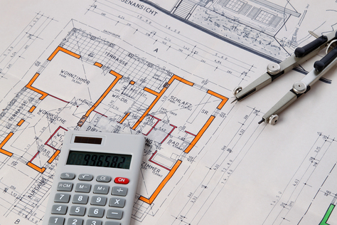 Gebäudegrundriss-Zeichnung zur Planung